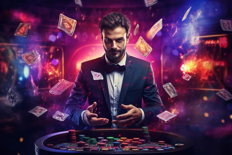 Baccarat table with real-time player interaction